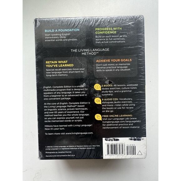Living Language: English, Complete Edition. SEALED *Some Tearing In The Seal* - Picture 3 of 10